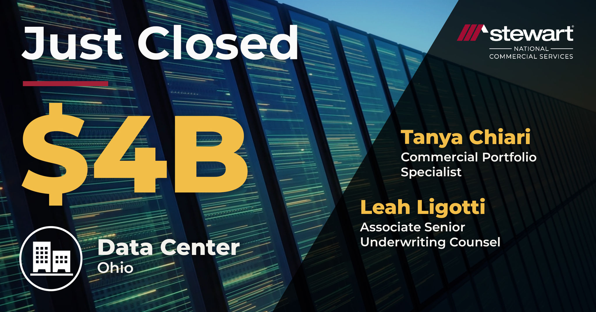 Just Closed $4B Data Center Transaction